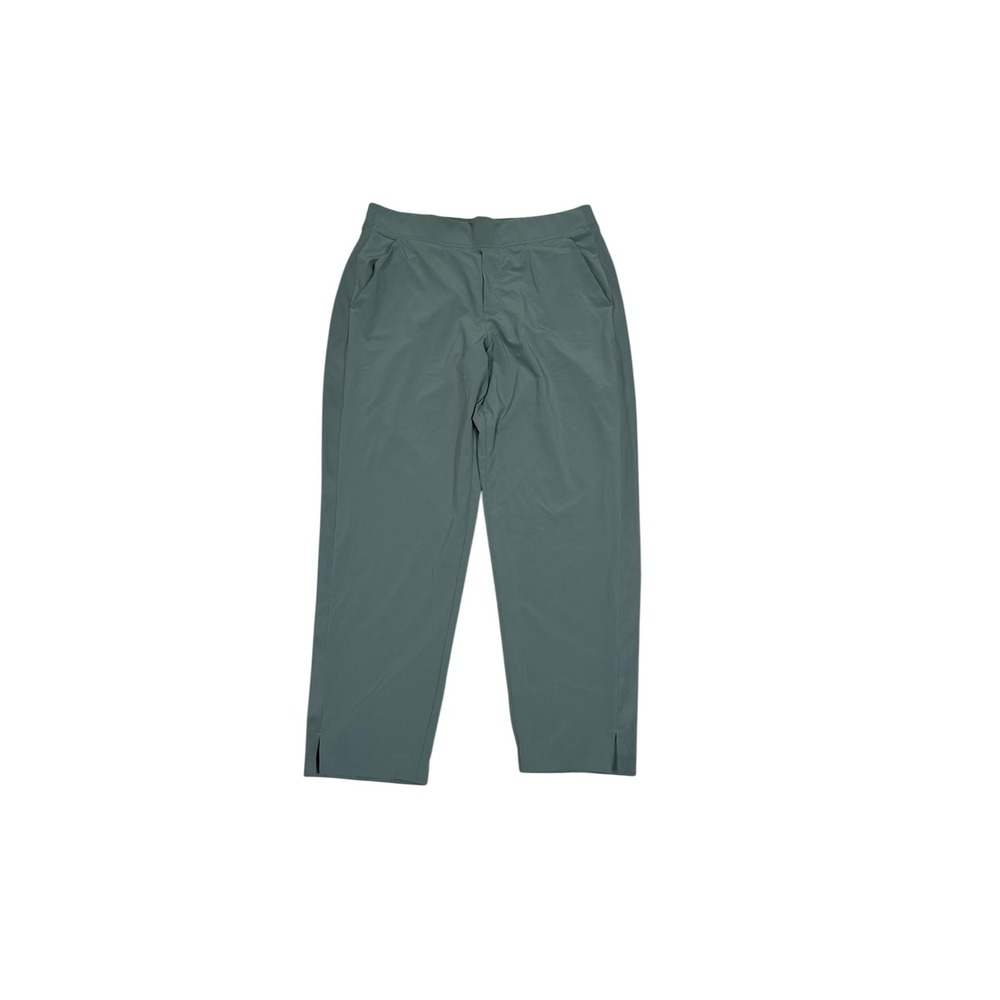 Athleta Brooklyn Ankle Work Travel Pants Wrinkle-Resistant Oxidized Green Sz 12